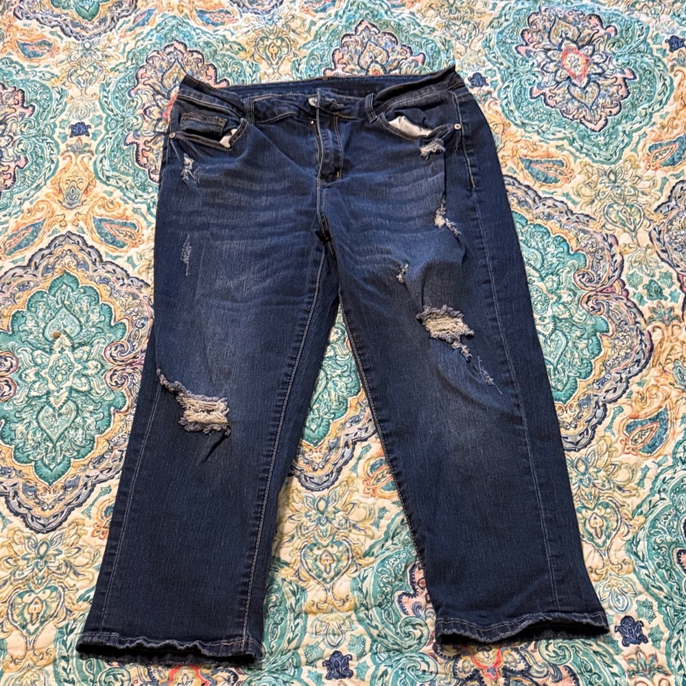 Distressed Blue Women's Jeans